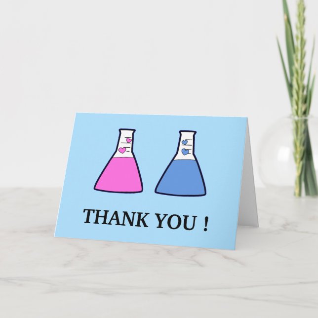 Geek Science Beaker Hearts Baby Shower Tack (Framsida)
