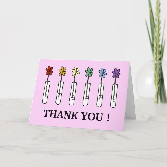 Geek Science Rainbow Flower Tack Kort (Framsida)