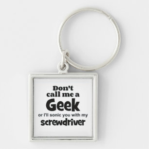 Geek screwdriver bf fyrkantig silverfärgad nyckelring