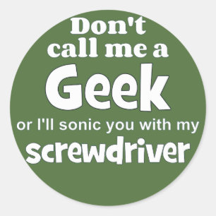 Geek screwdriver wf runt klistermärke