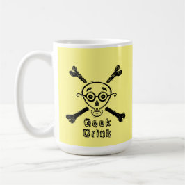 Geek Skull med personligen ögonglasögon Kaffemugg