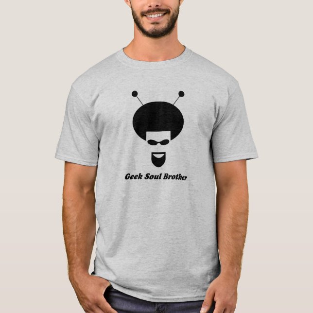 Geek Soul Brother Logotyp w/Text Färg Tee Shirt (Framsida)