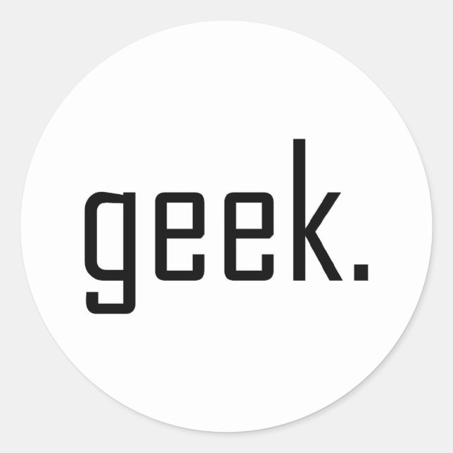 geek Sticker Runt Klistermärke (Framsida)