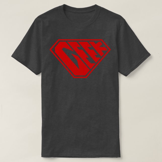 Geek SuperEmered Red T Shirt (Design framsida)
