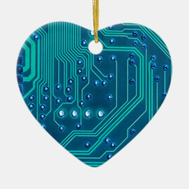 Geek Technology i kretskort Julgransprydnad Keramik (Framsidan)