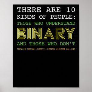 Geek Tees för Nerd Computer Binary Code Poster