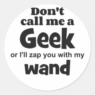Geek trollspö bf runt klistermärke