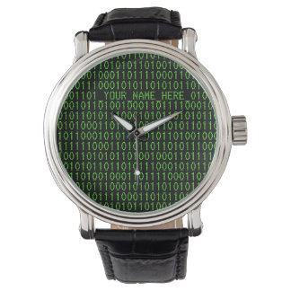 Geek Watch #3 Binary_YOUR_NAMN_HERE__ Armbandsur