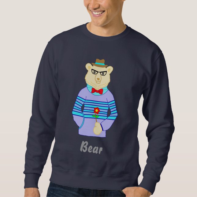 geekbjörn sweatshirt (Framsida)