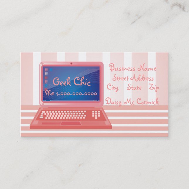Geekchicdator Visitkort (Framsida)