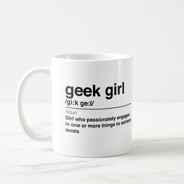 Geekflickadefinition Kaffemugg (Vänster)