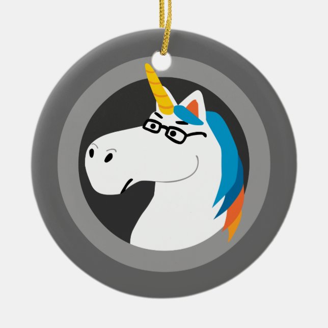 Geekicorn Julgransprydnad Keramik (Framsidan)