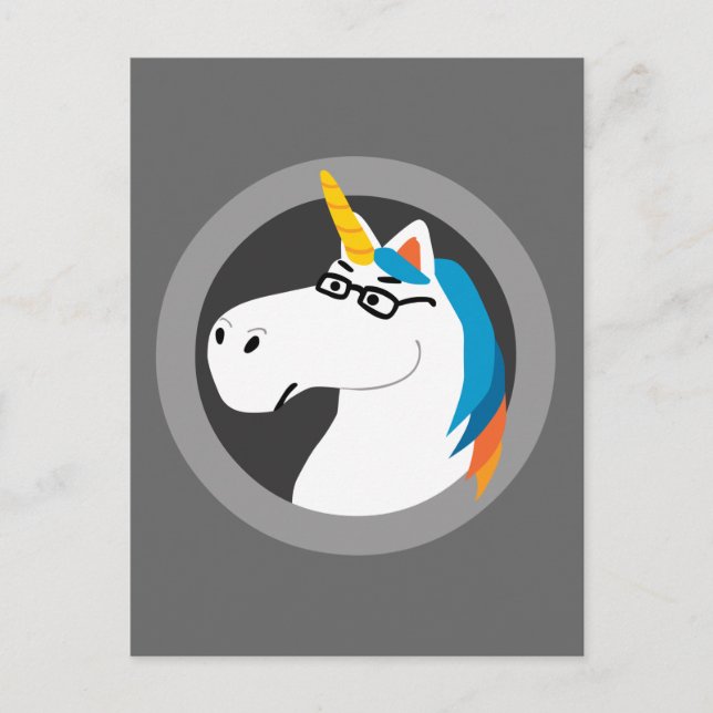 Geekicorn Vykort (Framsida)