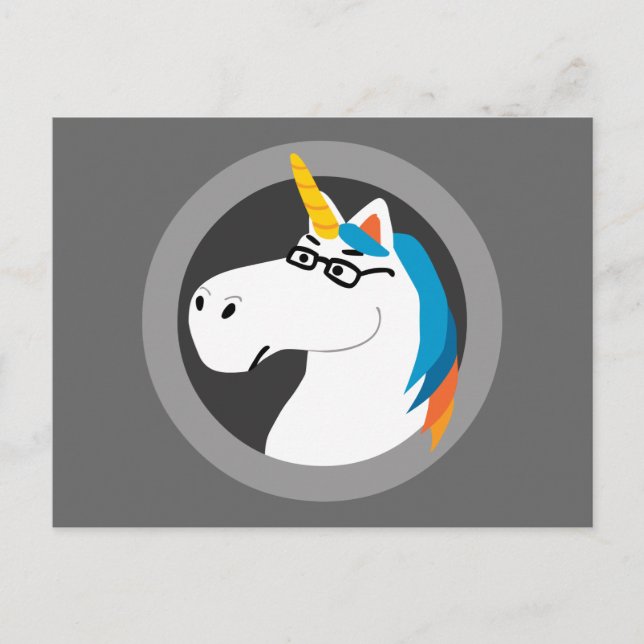 Geekicorn Vykort (Framsida)