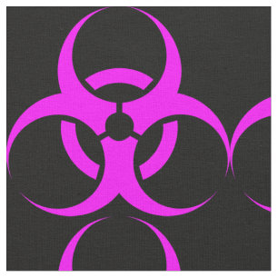 Geekig rosa biofara-symbol tyg