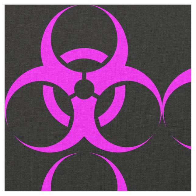 Geekig rosa biofara-symbol tyg (Närbild)