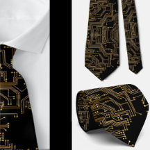 Geekig svart och guld kretskort datorplatta