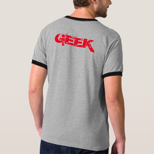 Geekklubbgrå färg t-shirt (Baksida)