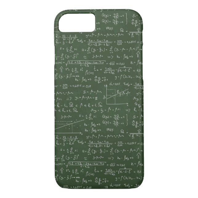 Geekmönster. Blackboard med mathformler Case-Mate iPhone Skal (Baksida)