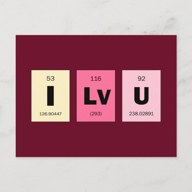 GeekNerdvetenskap älskar jag dig Vykort (Framsida)