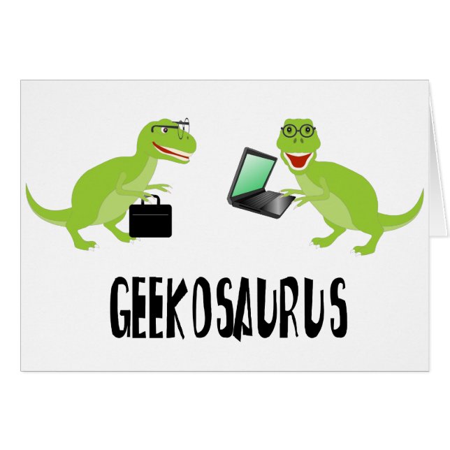 geekosaurus hälsningskort (Framsidan Horizontal)