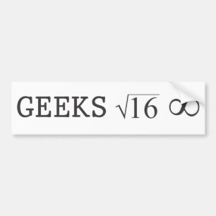 Geeks för någonsin bildekal