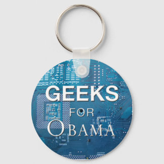 Geeks for Obama Keychain Nyckelring