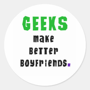 Geeks gör bättre bojkompisar runt klistermärke
