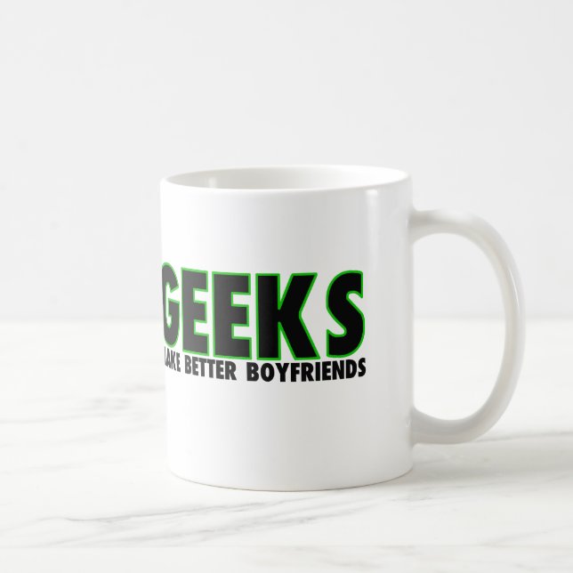 Geeks gör bättre pojkvänner kaffemuggen kaffemugg (Höger)