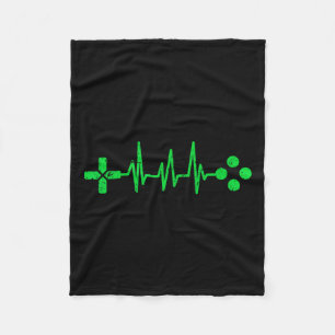 Geeks Heartbeat Gaming Fleecefilt