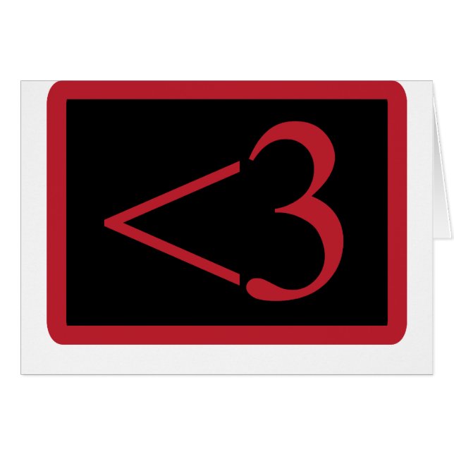 Geeks hjärta hälsningskort (Framsidan Horizontal)