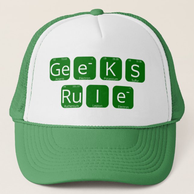 Geeks Rule Periodic Bord Slogan Keps (Framsida)
