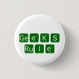 Geeks Rule Periodic Bord Slogan Knapp
