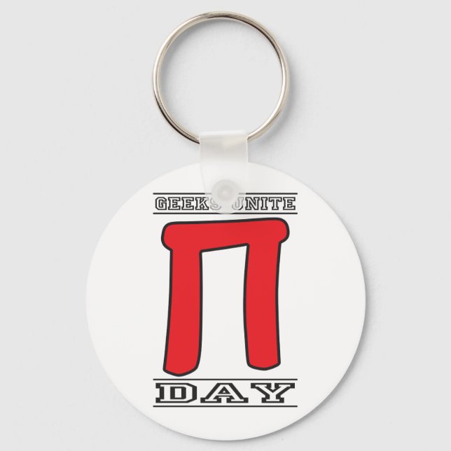 Geeks Unite Pi Day Nyckelring (Framsida)