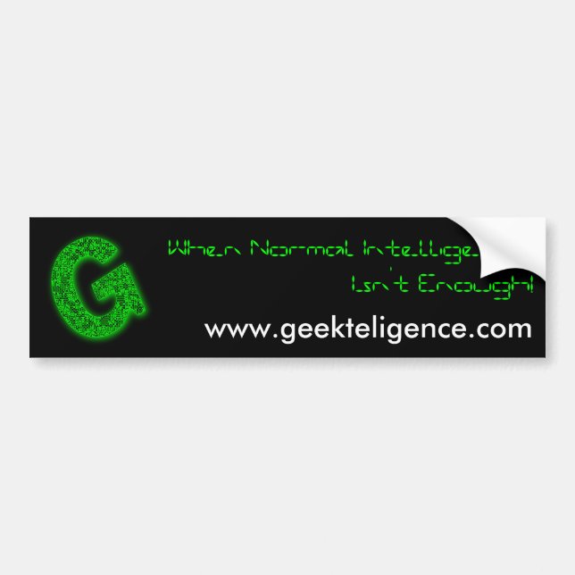GeekTeligence bildekal (Framsidan)