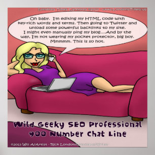 Geeky 900 Nummer SEO Girls Gone Wild Affisch