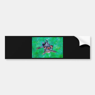 Geeky Blackmoor Goldfish with Telescopic Öga Bildekal