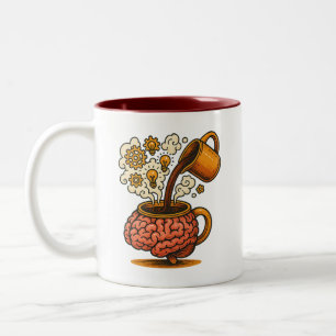 Geeky Coffee Mugg Gift for Brain Älskare och Think