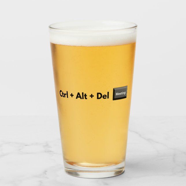 Geeky Control Alt Del-möten Glaskopp (Framsida fylld)