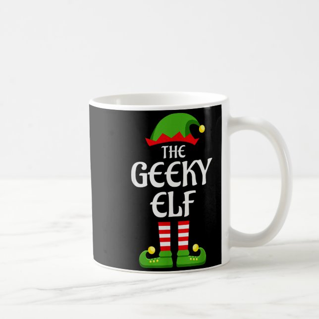 Geeky Elf Family Matching Group Christmas Geek  Kaffemugg (Höger)
