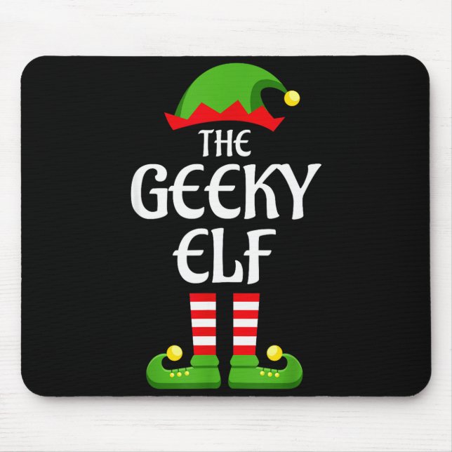 Geeky Elf Family Matching Group Christmas Geek  Musmatta (Framsidan)
