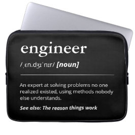 Geeky Engineering Gift Ingenjör Definition Modern Laptop Fodral