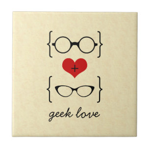 Geeky exponeringsglas belägger med tegel kakelplatta