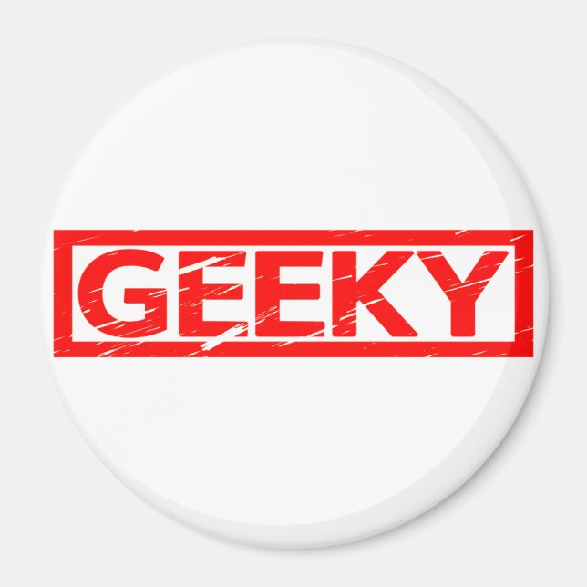 Geeky Frimärke Magnet (Framsidan)