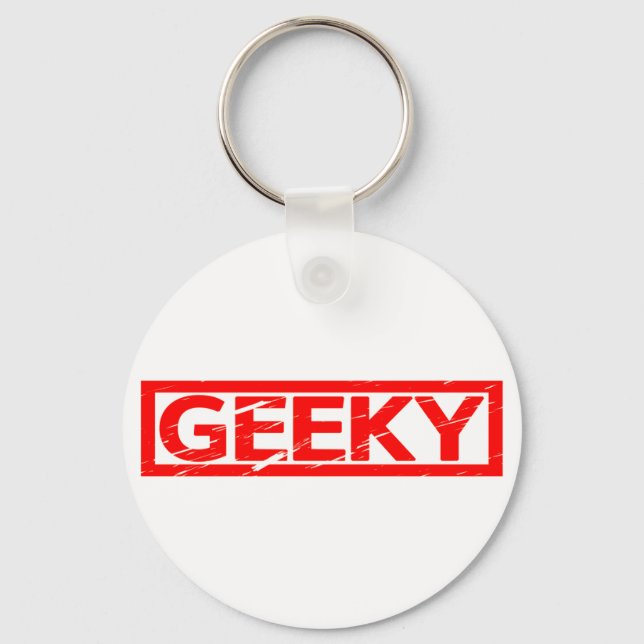 Geeky Frimärke Nyckelring (Framsida)