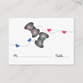 Geeky Gamer Bröllop ortkort Placeringskort