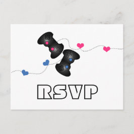 Geeky Gamers OSA Postcard-Mörk (blått/Rosa) Inbjudan Vykort