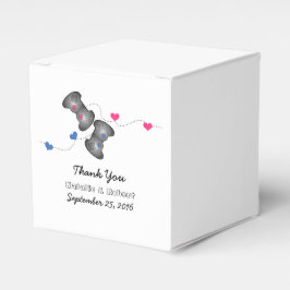 Geeky Gamers Wedding Favor Boxes Rosa Blue Presentaskar