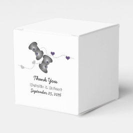 Geeky Gamers Wedding Favor Boxes Silver Lila Presentaskar