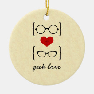 Geeky Glass Ornament